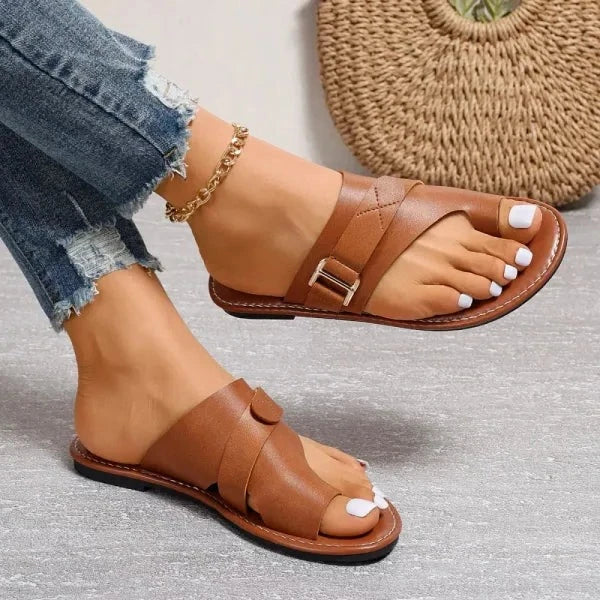 Vrouwen Orthopedische Hallux Valgus Correctie Leren Sandalen