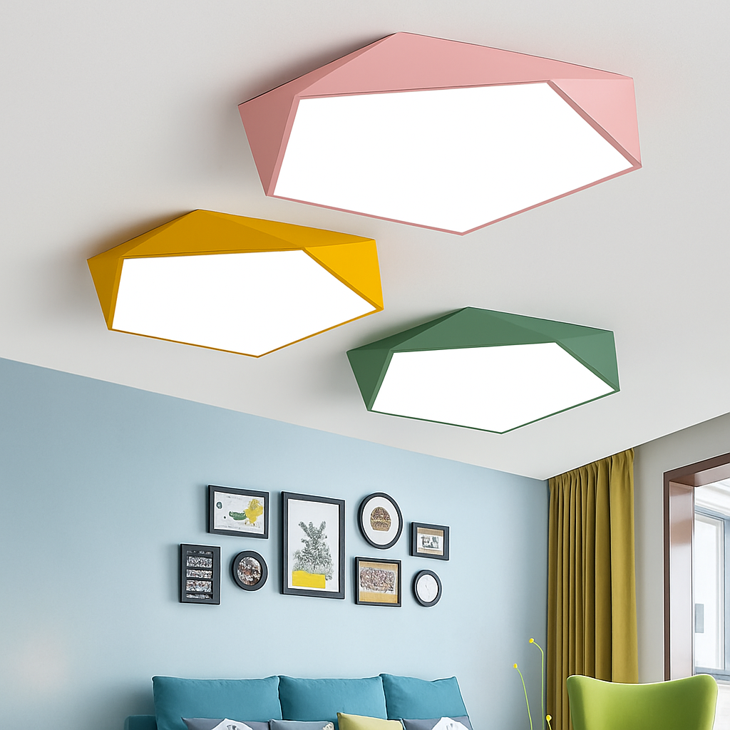 Geometrisch Design LED Plafondlamp in Kleur