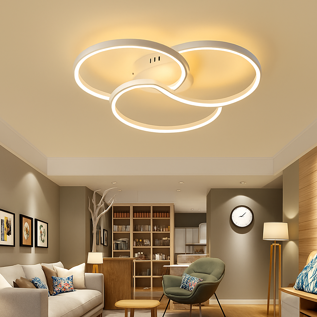 Design LED Plafondlamp Roos drie Cirkels Bwart