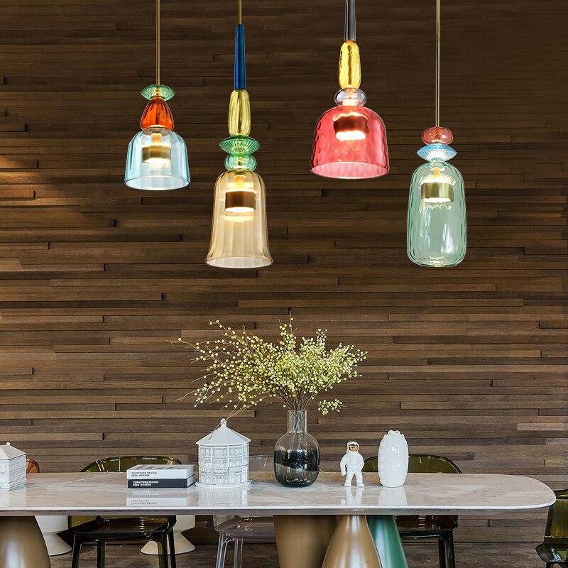 Hanglamp van gekleurd glas Illumy