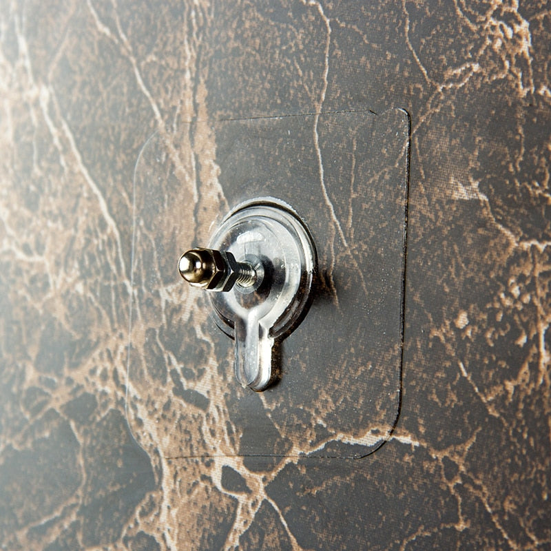 10 Stuks Zware Punch-Free Transparante Kleefhaken