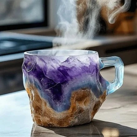 CrystalBrew Koffiemokken | Elegante mineralen kristallen mokken voor een unieke koffie-ervaring