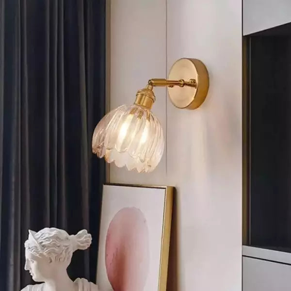 Retro Bloemknop Tulp Glas Wandlamp