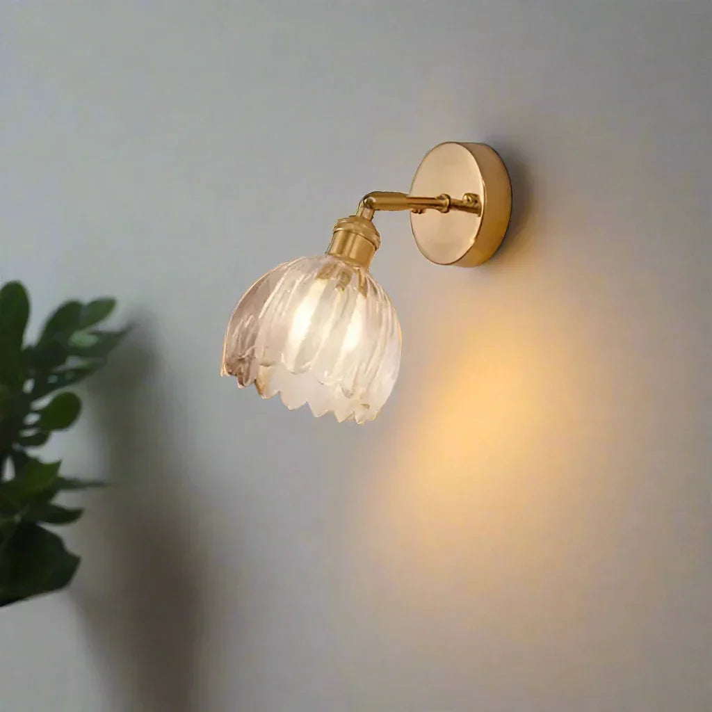Retro Bloemknop Tulp Glas Wandlamp