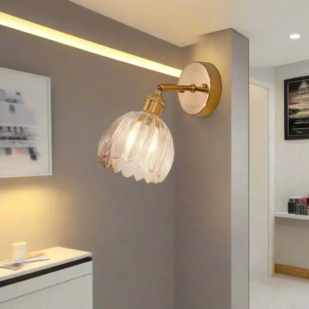 Retro Bloemknop Tulp Glas Wandlamp