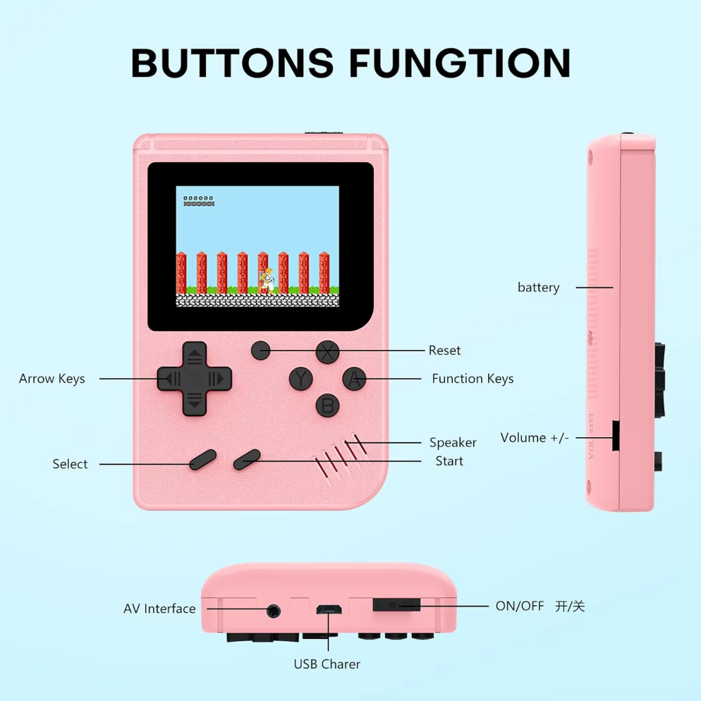 400 in 1 Spelconsole - Retro Pocketform Gaming