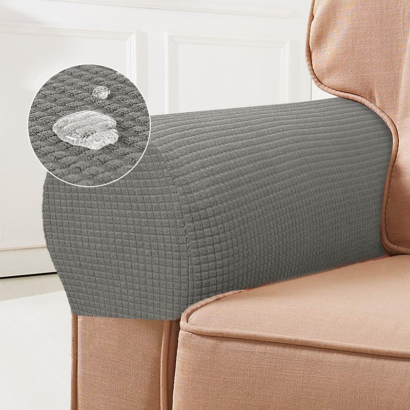 Stretch Armleuninghoezen – Spandex Hoezen voor Stoelen & Fauteuils, Set van 2, Bordeaux