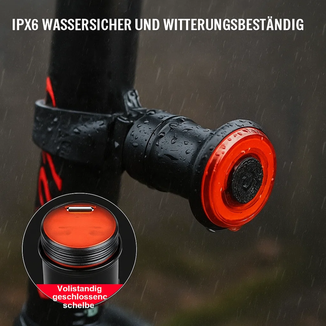 Achterlicht & Remlicht voor Fiets en Racefiets met 6 Modi en Accu | Lumirad