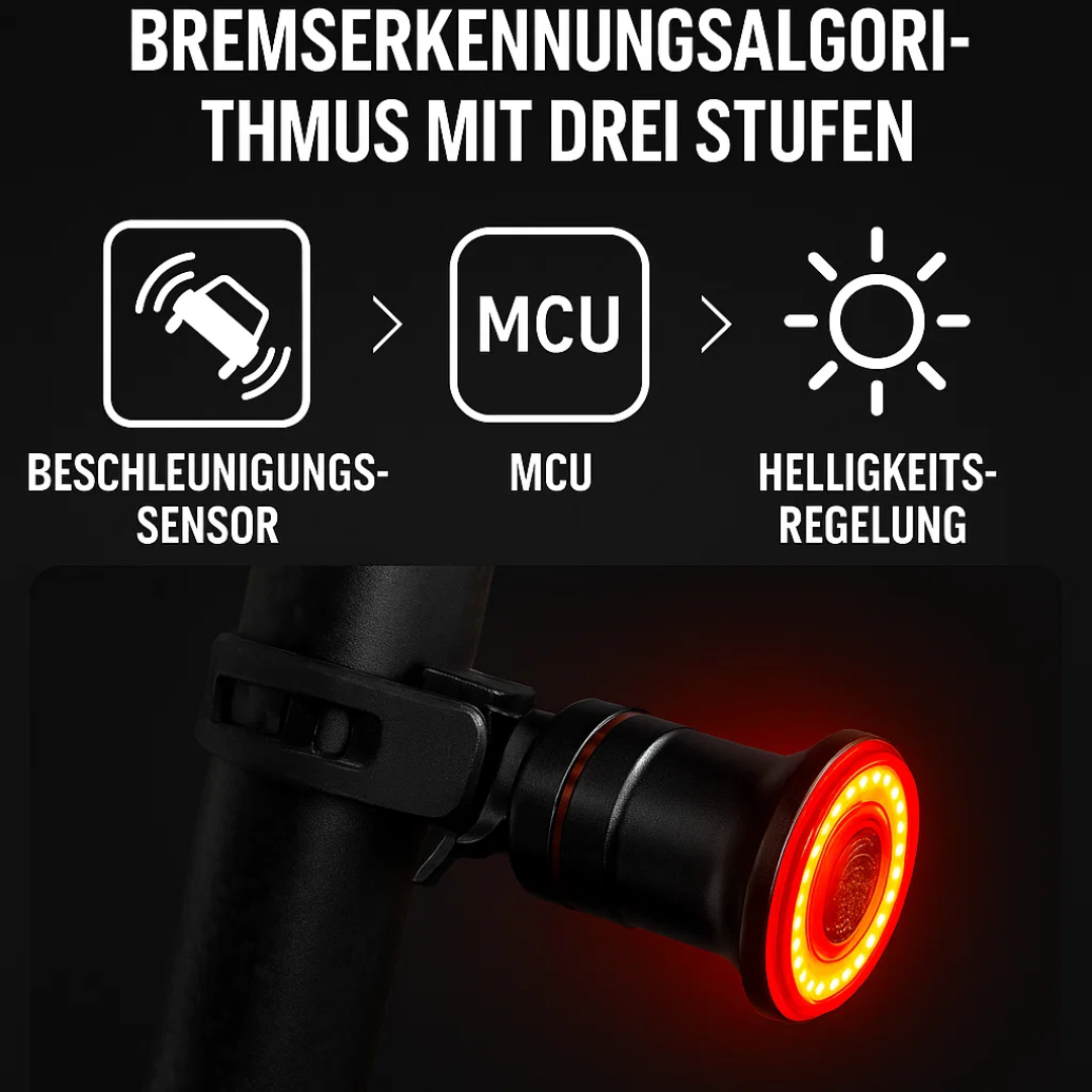Achterlicht & Remlicht voor Fiets en Racefiets met 6 Modi en Accu | Lumirad