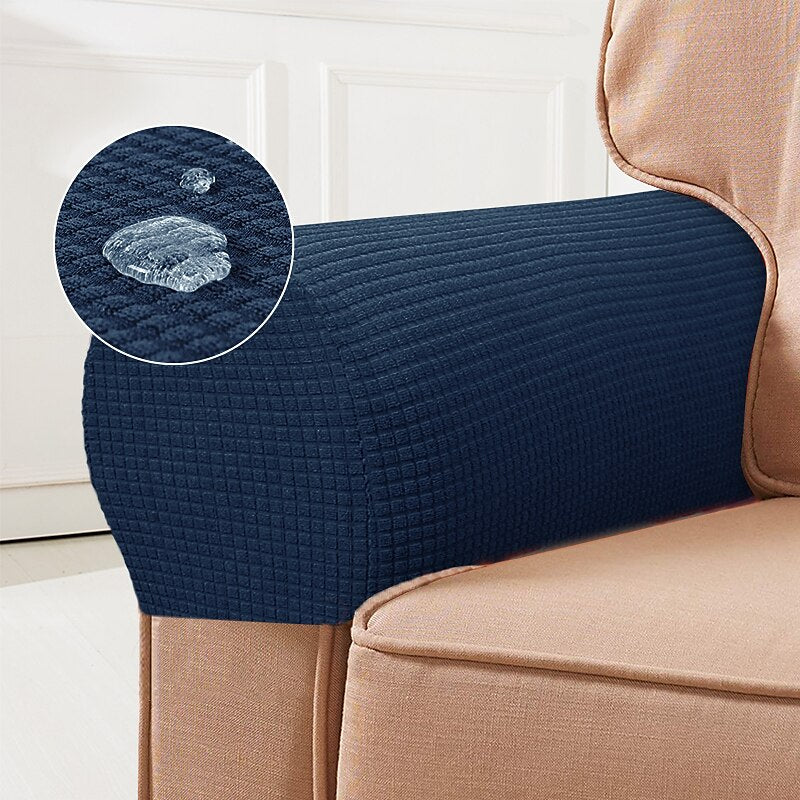 Stretch Armleuninghoezen – Spandex Hoezen voor Stoelen & Fauteuils, Set van 2, Bordeaux