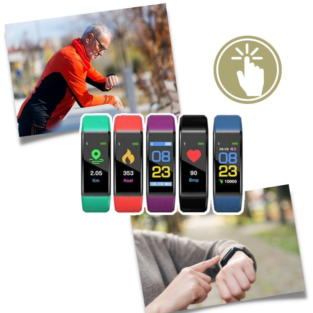 Smartwatch voor Senioren - Eenvoudig in gebruik - Gezondheids- en Trainingsmonitoring