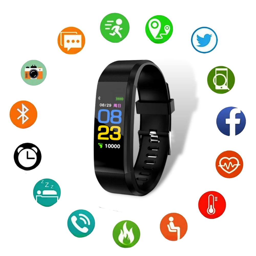 Smartwatch voor Senioren - Eenvoudig in gebruik - Gezondheids- en Trainingsmonitoring