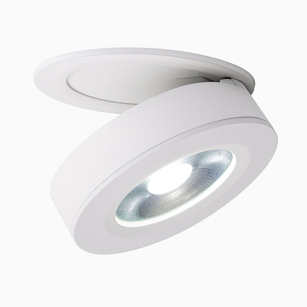 Moderne ronde en draaibare LED-inbouwlamp Slim