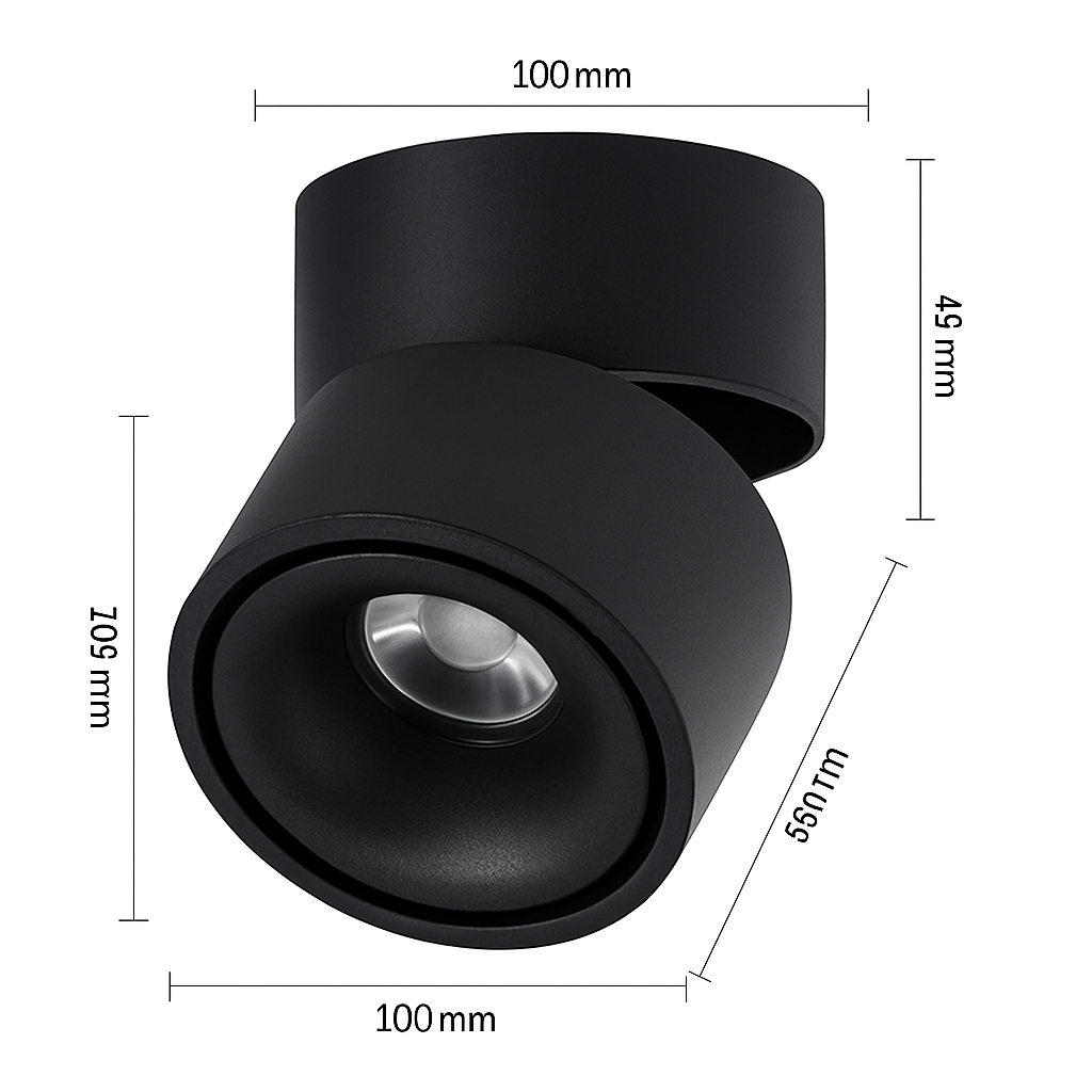 Ronde beweegbare LED-designspot
