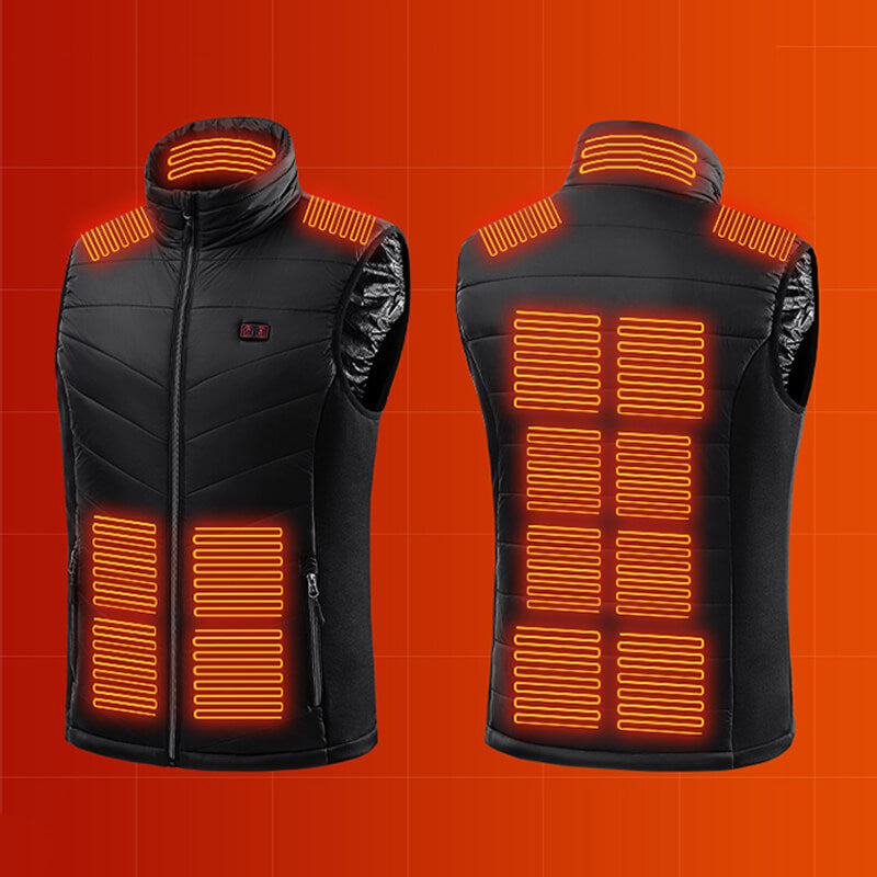 Sandsberg | Graphene Verwarmingsvest | USB-oplaadbare verwarmingszones | Zwart