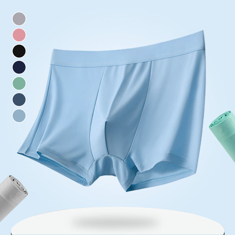 4 Stuks Heren IJs-Satijn Antibacteriële Ademend Boxershorts