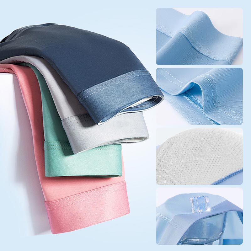 4 Stuks Heren IJs-Satijn Antibacteriële Ademend Boxershorts