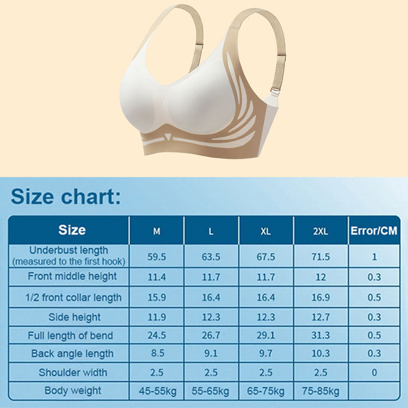 Heffende bügellose push-up BH met anti-sagging effect