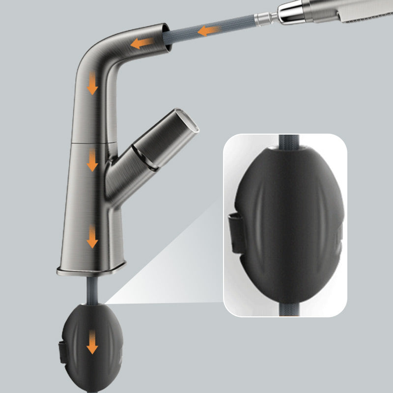 1-Gat Wastafelmengkraan met Uittrekbare Spraykop