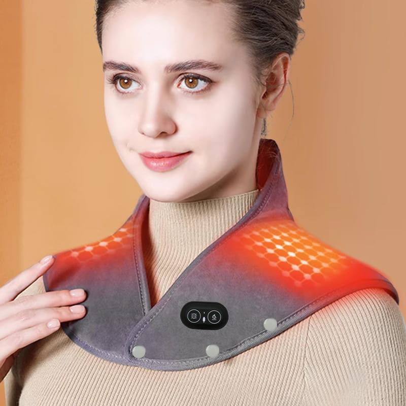Elektrisch Nek- en Schoudermassagekussen met Warmte en Vibratie