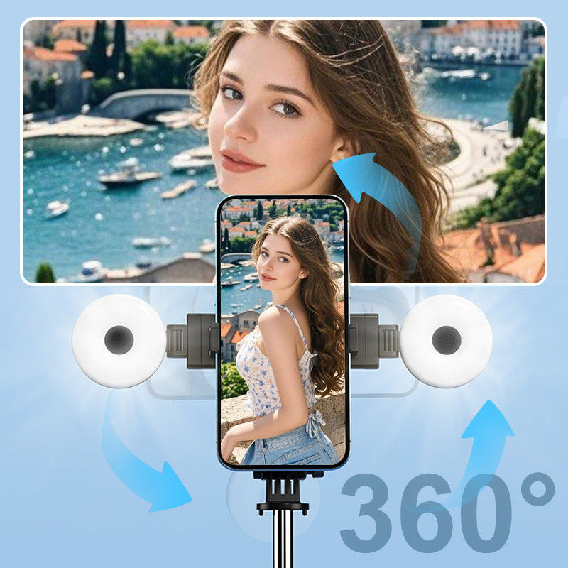 LuxuraSnap Elite Selfie Stick Tripod | Maak verbluffende selfies met geïntegreerde LED vullicht