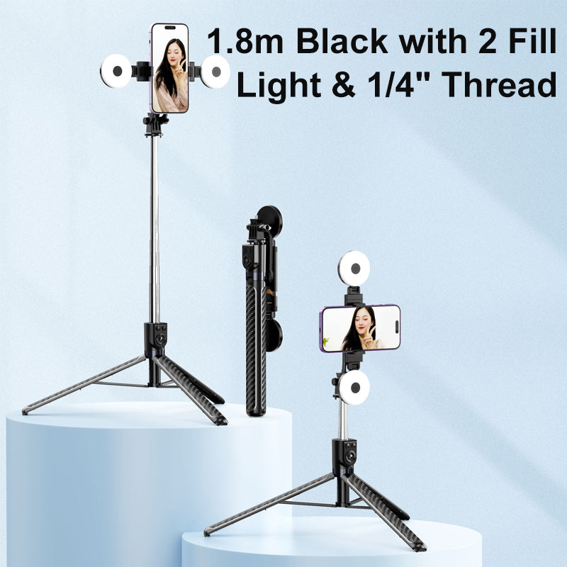 LuxuraSnap Elite Selfie Stick Tripod | Maak verbluffende selfies met geïntegreerde LED vullicht