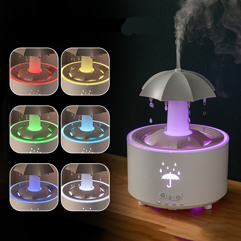 AromaLux 7-Kleurige Roterende Regendruppel Luchtbevochtiger | Verfrissende aromatherapie met sfeervolle verlichting