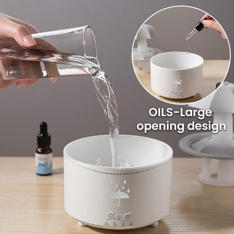 AromaLux 7-Kleurige Roterende Regendruppel Luchtbevochtiger | Verfrissende aromatherapie met sfeervolle verlichting