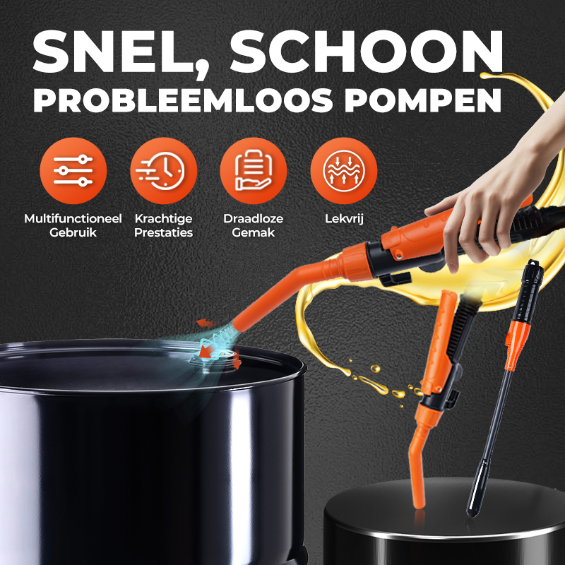 AquaLux Draadloze Vloeistofoverdrachtpomp | Efficiënte en draagbare oplossing voor vloeistofoverdracht