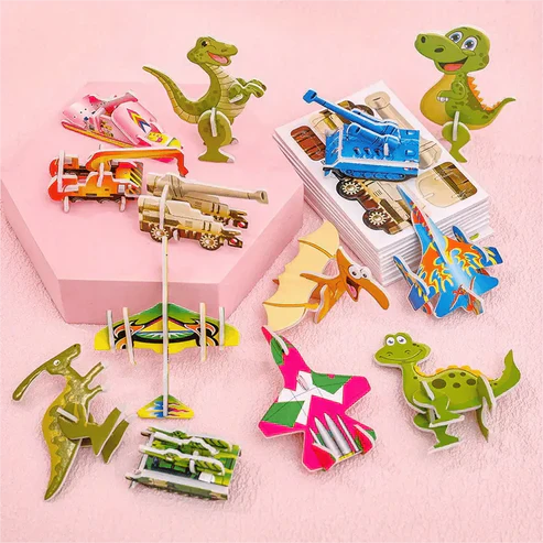 3D Cartoon Puzzelset voor Kinderen