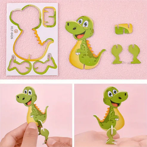 3D Cartoon Puzzelset voor Kinderen