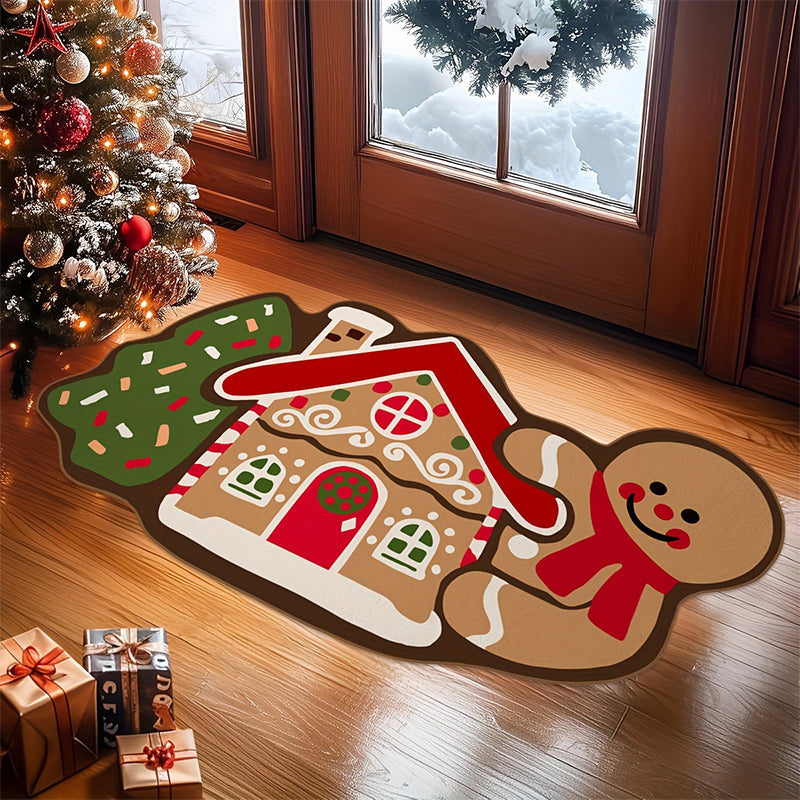 KerstGinger Deurmat Luxe – Absorberende antislip kerstdeurmats