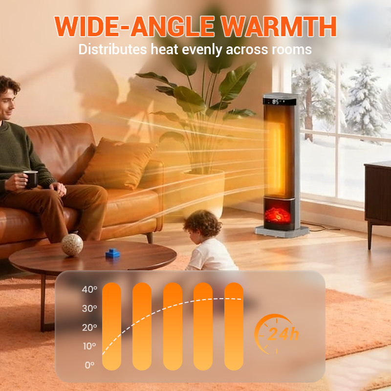 PTC Kachel 2000W met Luchtbevochtiger – 2-in-1 Elektrische Verwarming