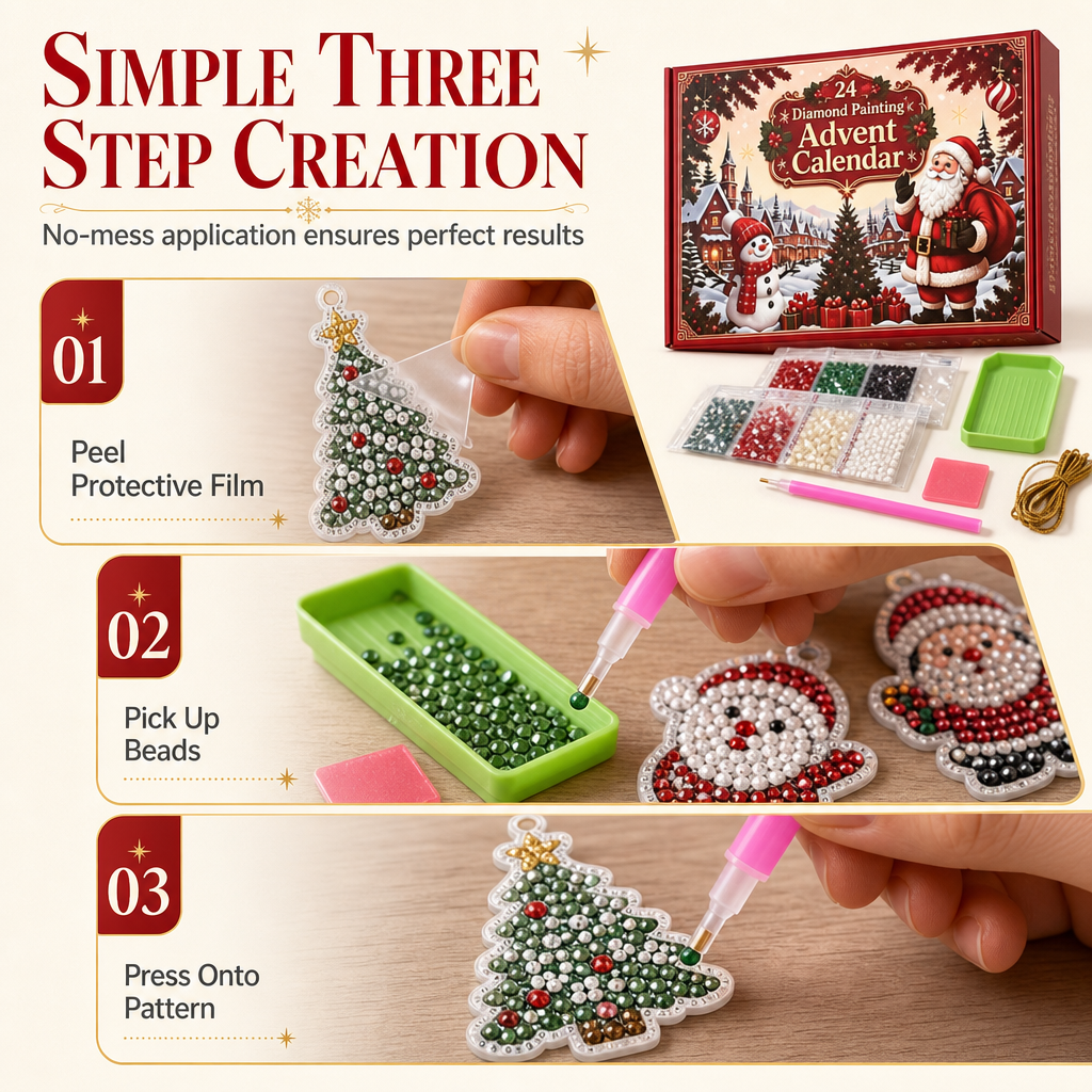 DIY Kerst Ornamenten Adventskalender 2026 – 24 Dagen