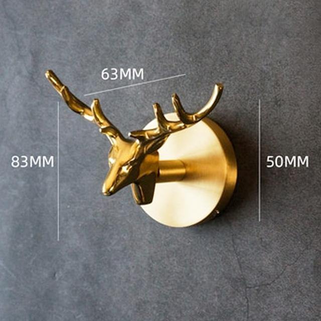 Gouden Messing Wandhaken – Handgemaakte Dierontwerpen voor Stijlvolle Wanddecoratie
