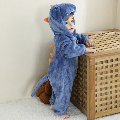 Romper voor baby's | Baby Fleece Overall | Dier Onesie | Wolklin