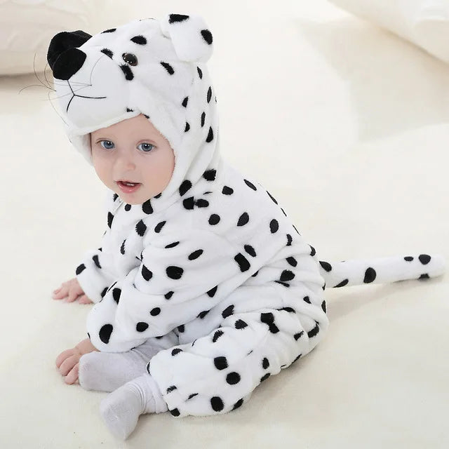 Romper voor baby's | Baby Fleece Overall | Dier Onesie | Wolklin