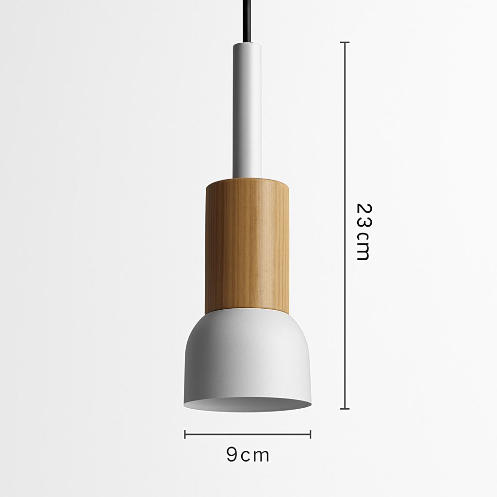 Design-hanglamp van hout en metaal in verschillende vormen Venster