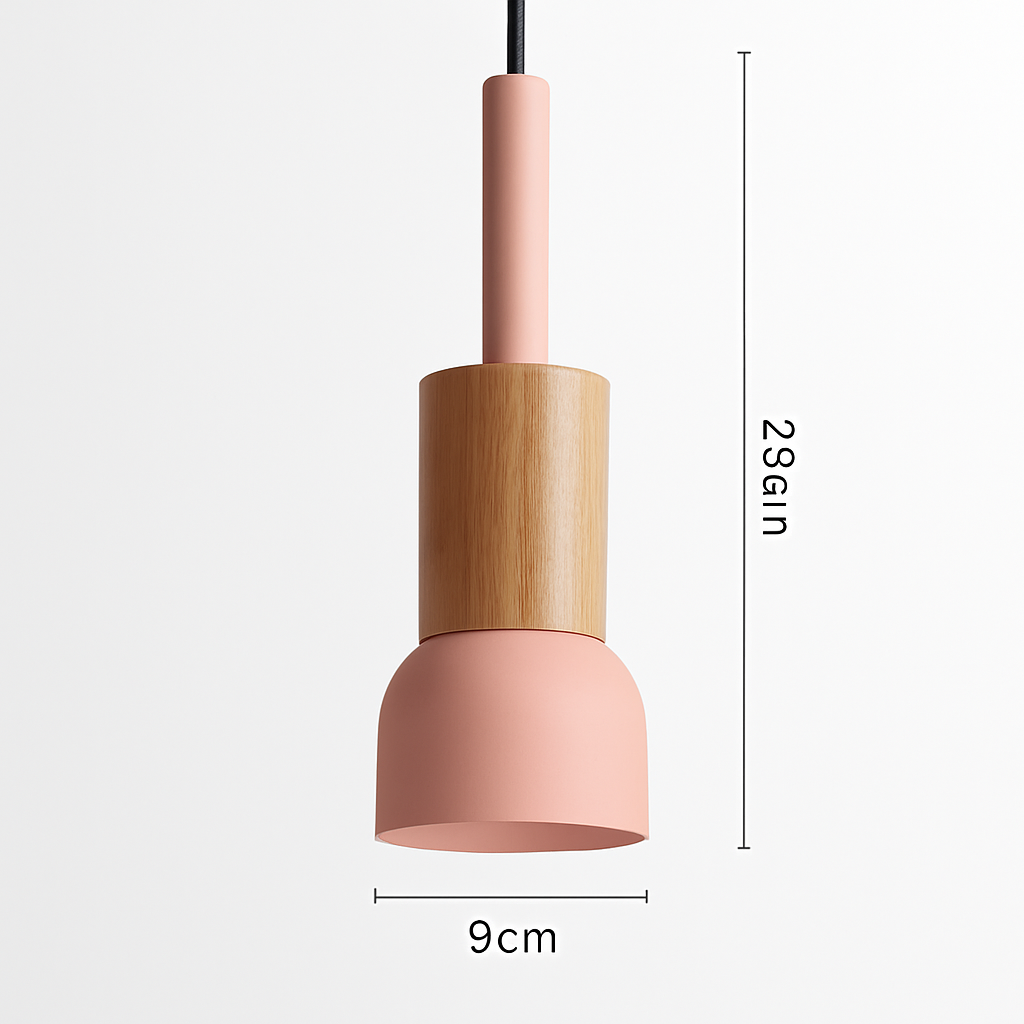 Design-hanglamp van hout en metaal in verschillende vormen Venster