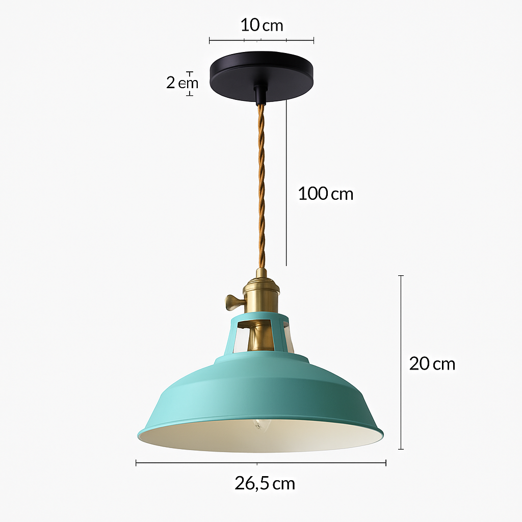 Kleurige Metaal-LED-Pendellamp Loft