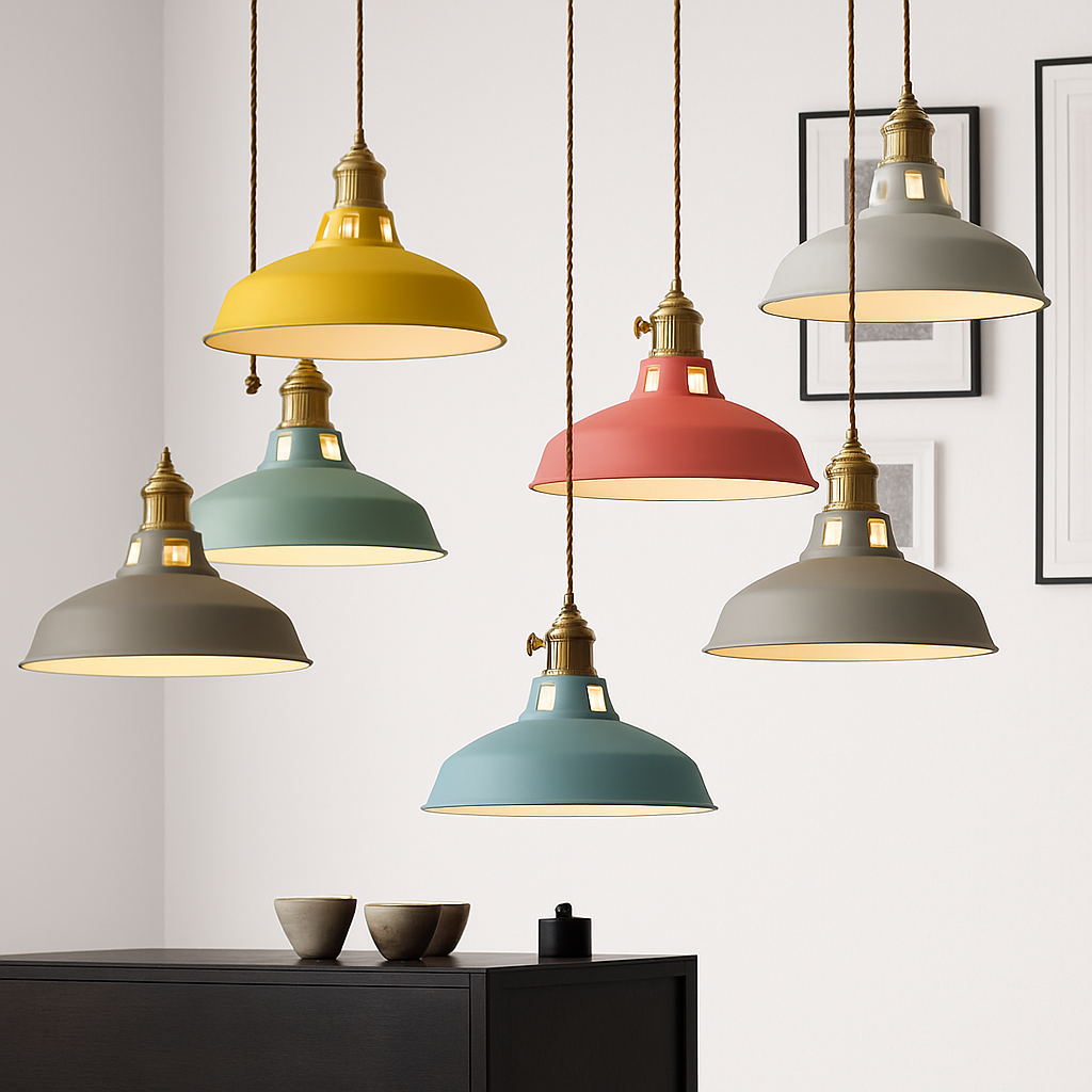 Kleurige Metaal-LED-Pendellamp Loft