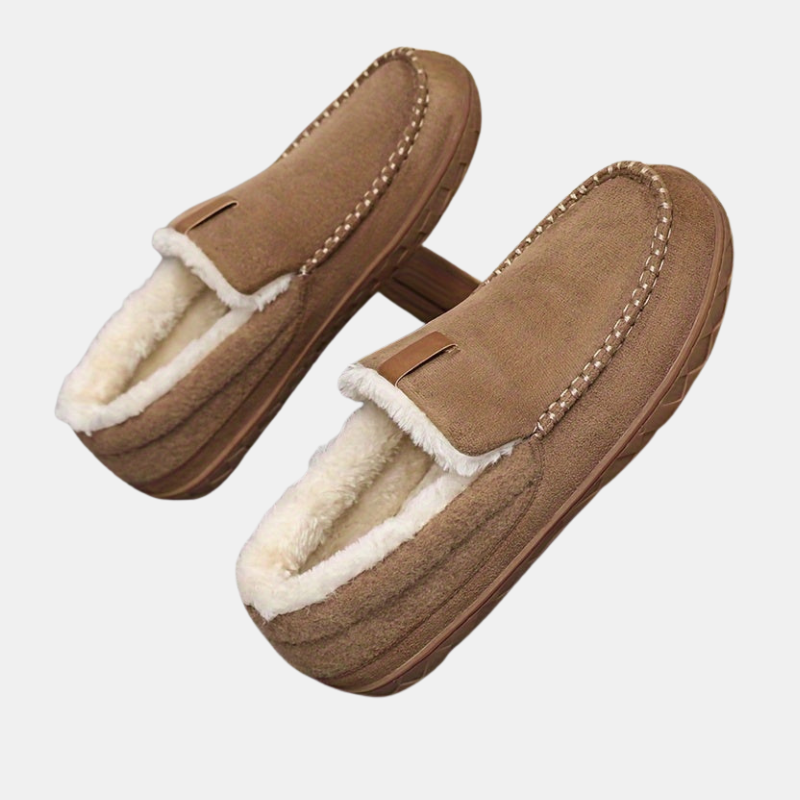 Winter Slippers voor Heren – Warme Schapenvacht Slippers voor Thuis