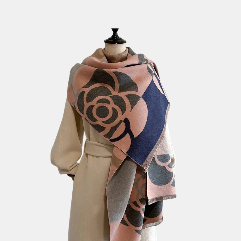 Reversibele Bedrukte Kasjmier Sjaal – Elegant en Warm
