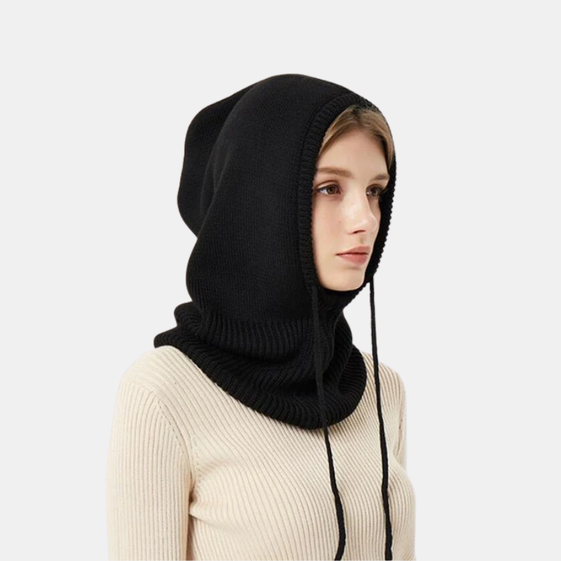 Wintermuts van kasjmier voor vrouwen met verstelbare capuchon