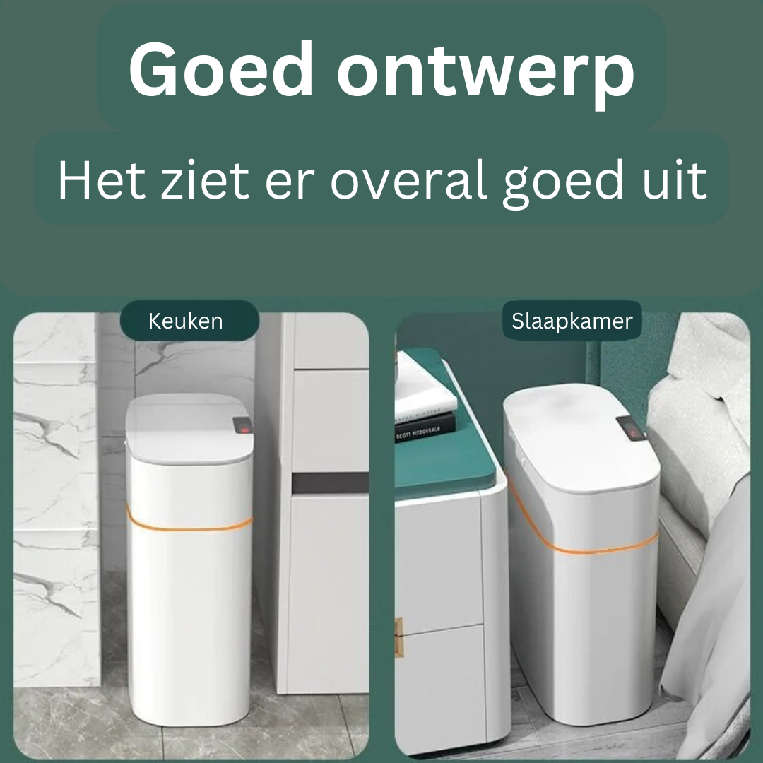 Intelligente prullenbak | Stijlvol en met bewegingssensor
