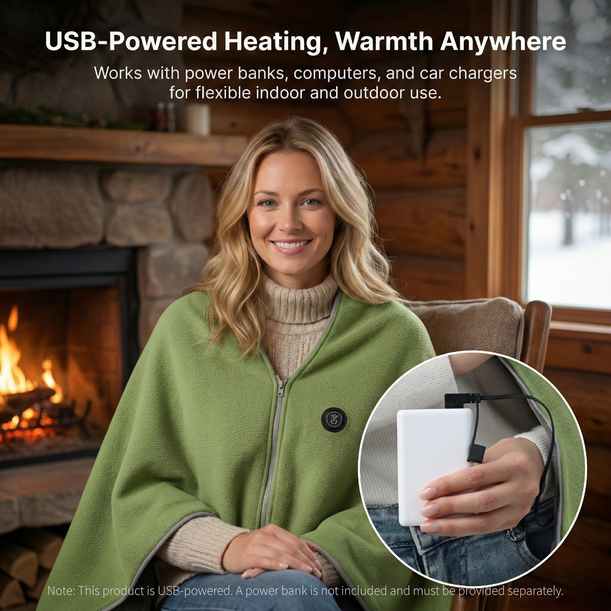 USB Verwarmde Sjaal – Draagbare Elektrische Verwarmingssjaal voor Extra Warmte