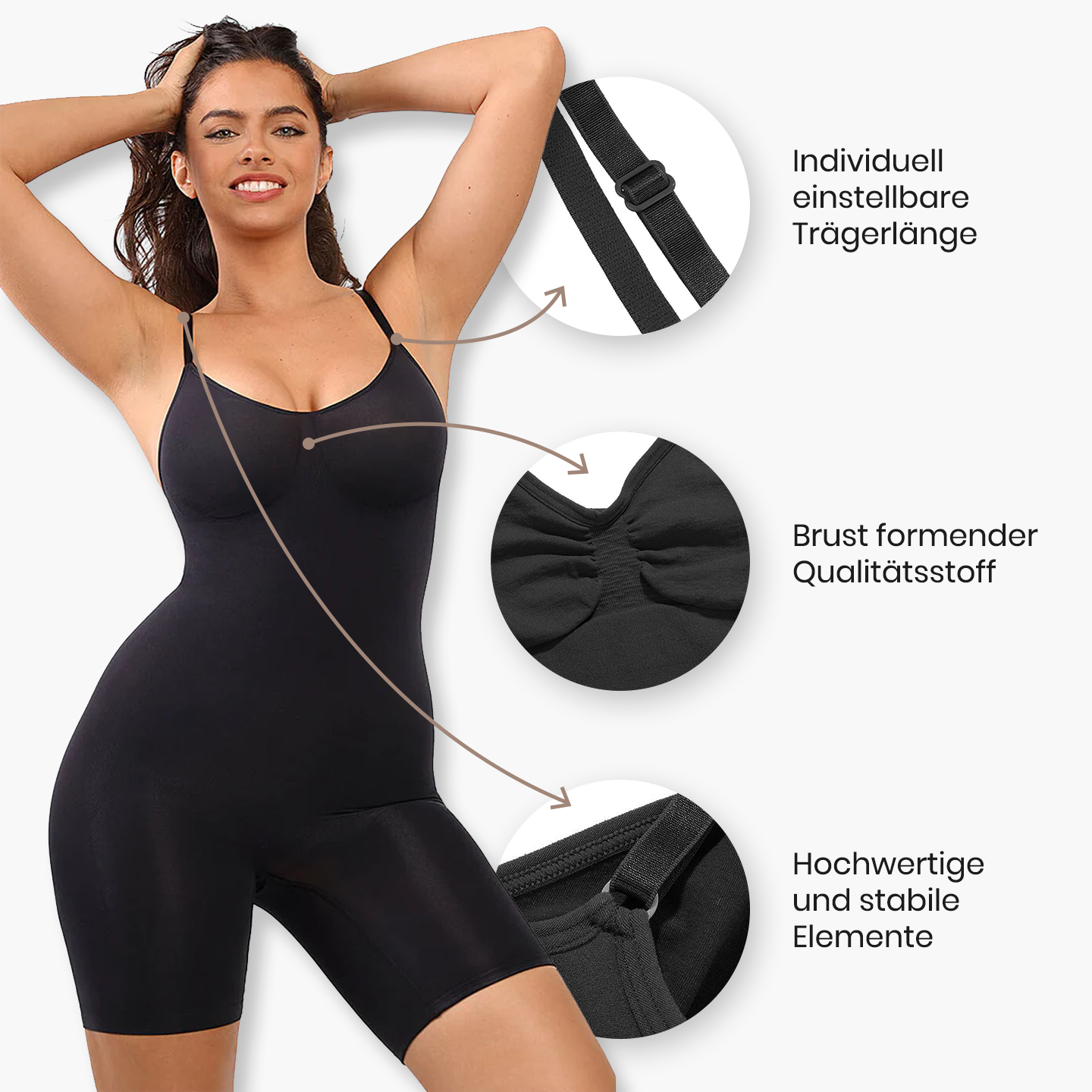 Bodysuit Sculpting Shapewear met Shorts – Perfecte Vorm en Comfort voor Elke Gelegenheid