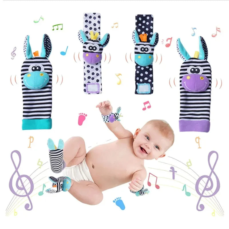 Sensorische Baby Plüschsokken en Armband