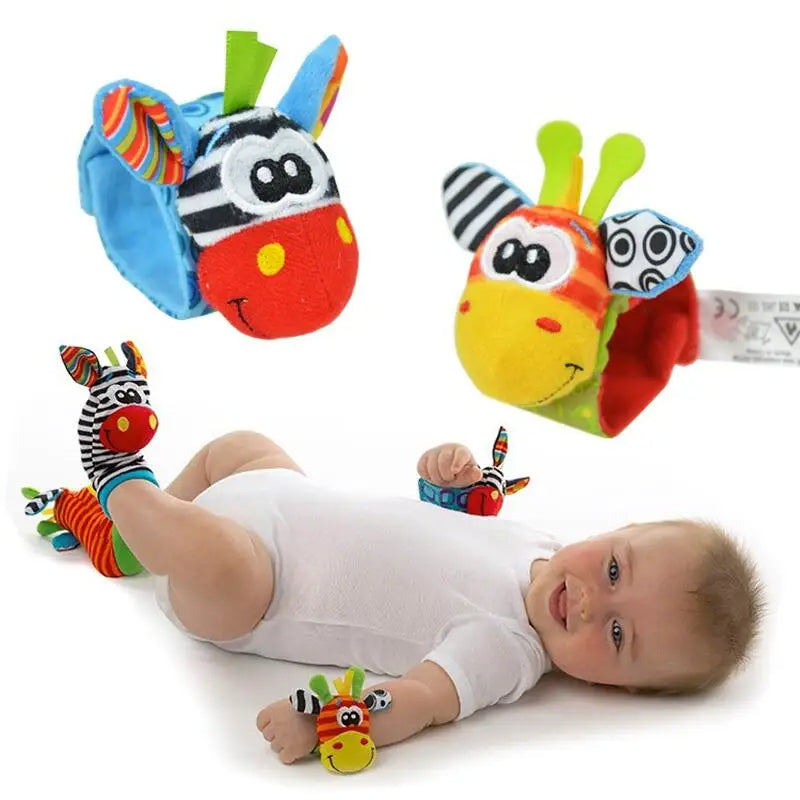 Sensorische Baby Plüschsokken en Armband