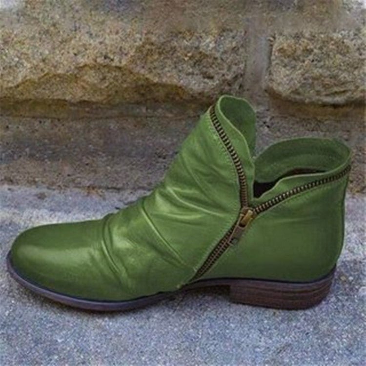 Trendy Leren Dames Enkellaarsjes – Eva